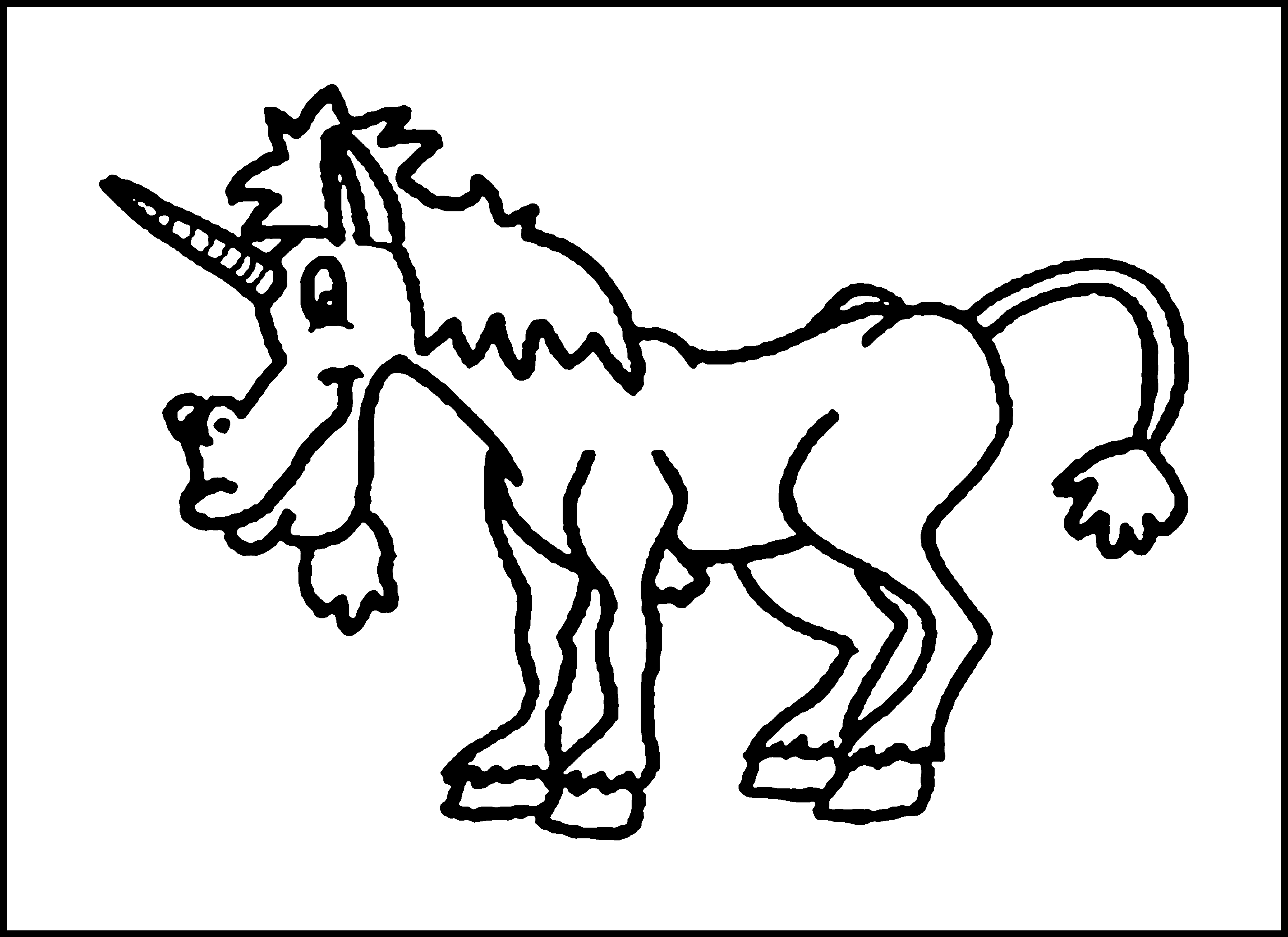 printable unicorn coloring page free