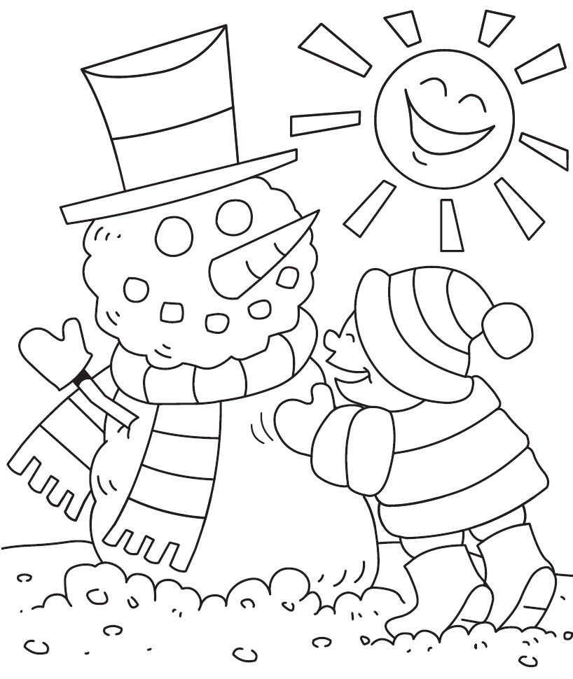 Effortfulg Preschool Winter Coloring Pages