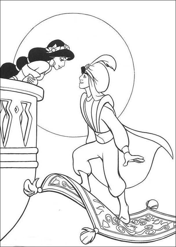 Aladdin Characters Coloring Pages