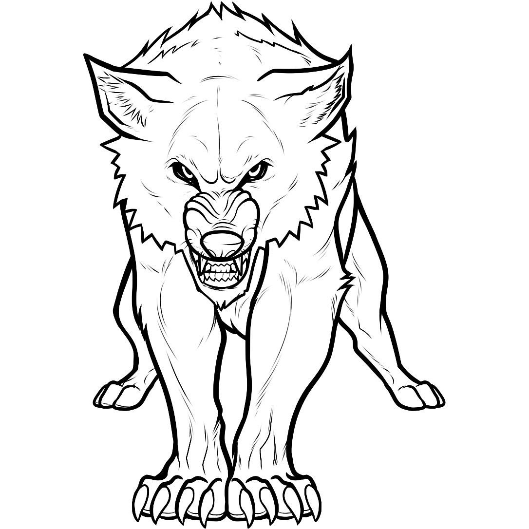 wolf dog coloring pages