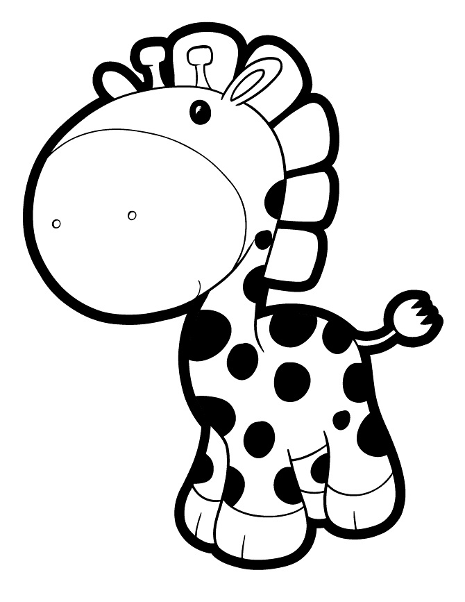 Baby Giraffe Coloring Page