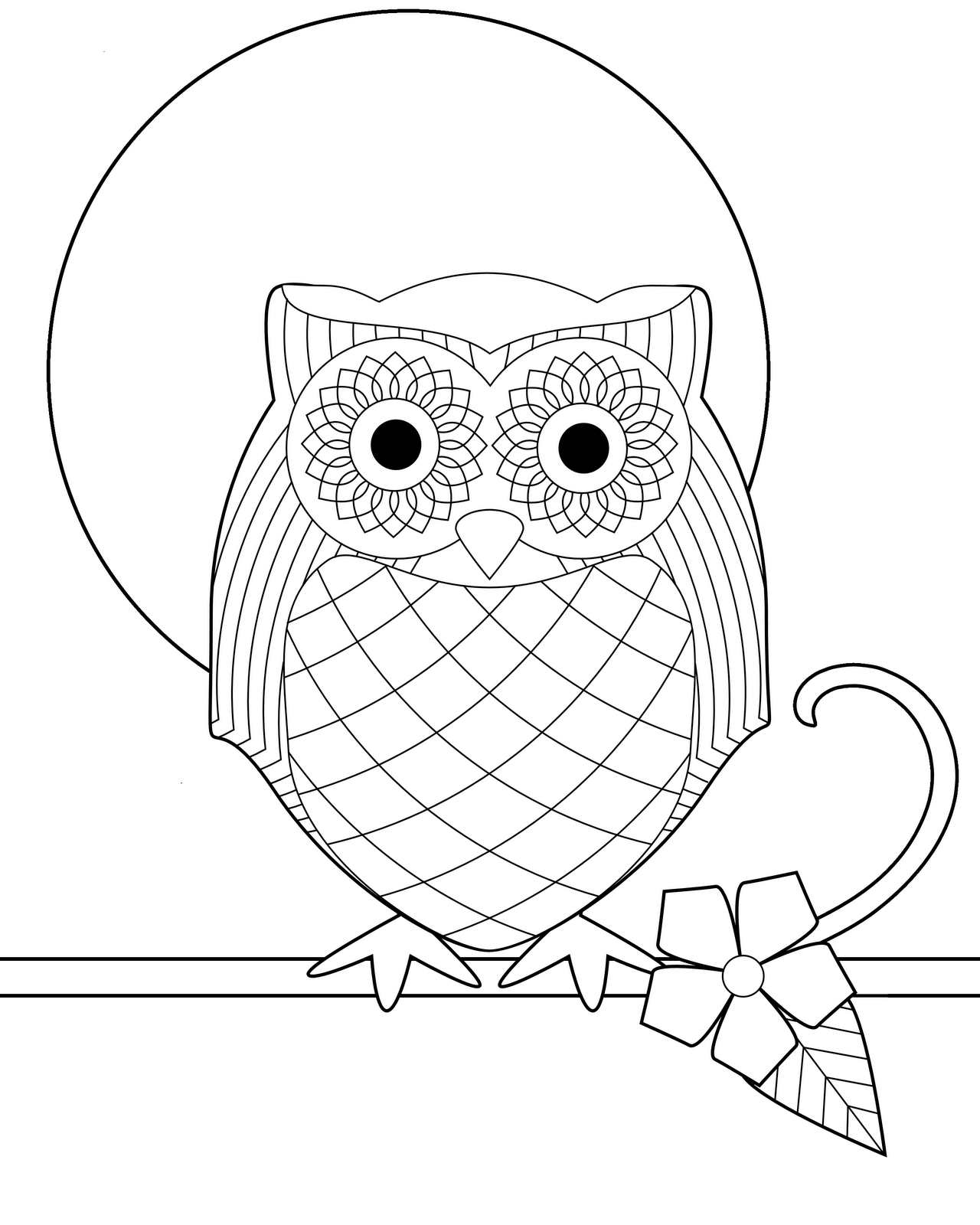 girl owls coloring pages
