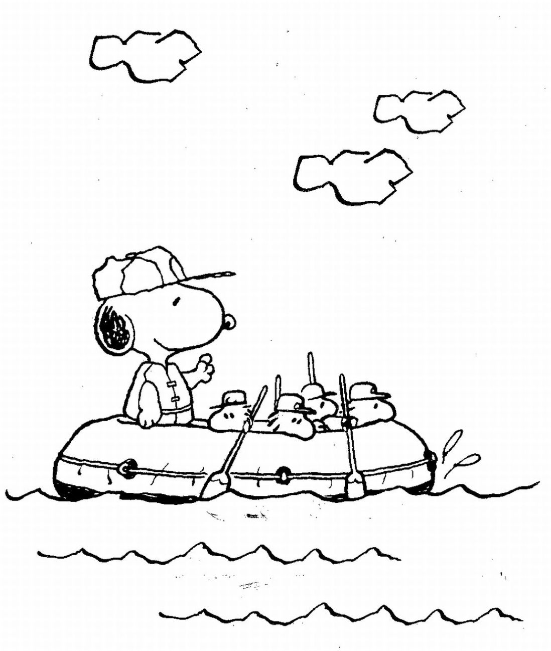peanuts characters coloring pages