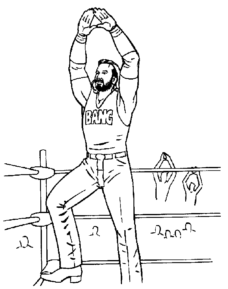 Bang Bang Gang Wrestler Coloring Page