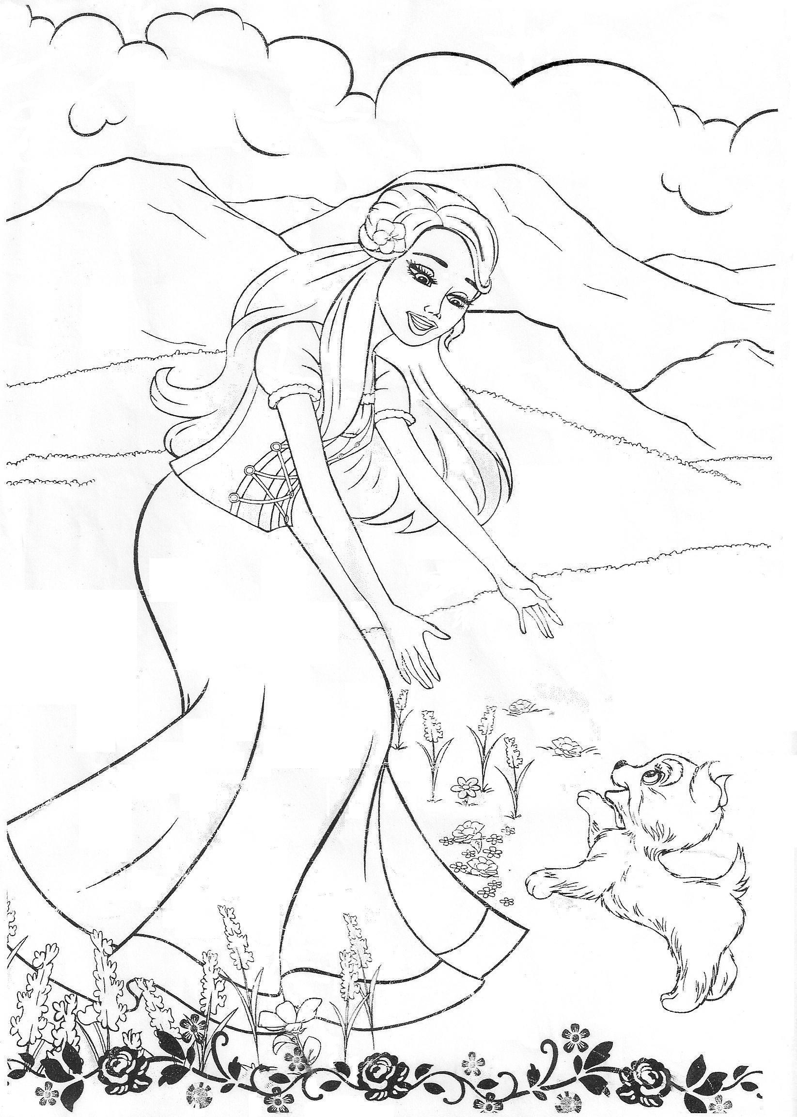 Gambar Free Printable Barbie Coloring Pages Kids Color Page Horses di ...