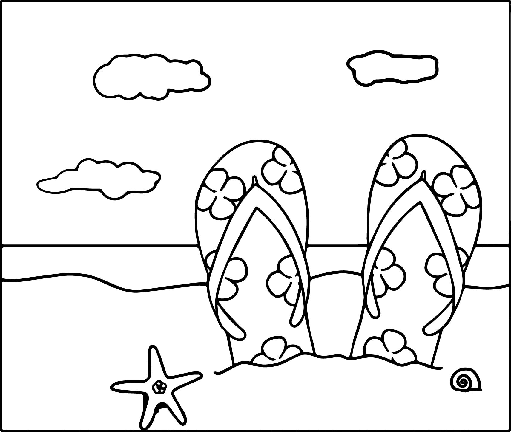 Beach Coloring Pages Beach Scenes Activities