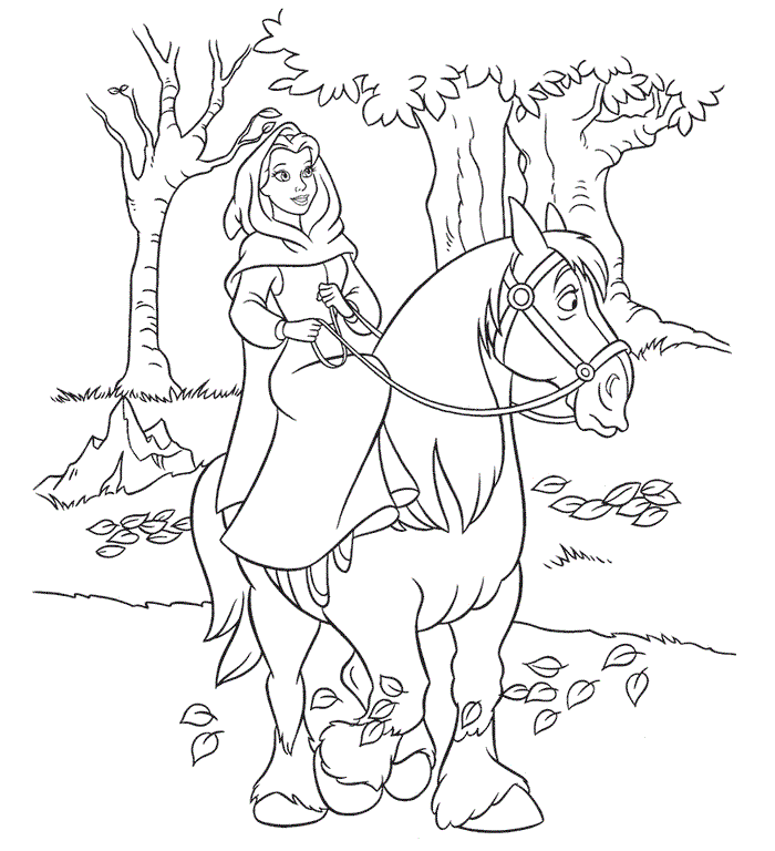 Free Printable Beauty And The Beast Coloring Pages For Kids