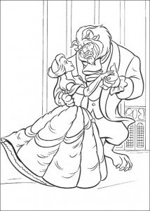 free printable beauty and the beast coloring pages for kids