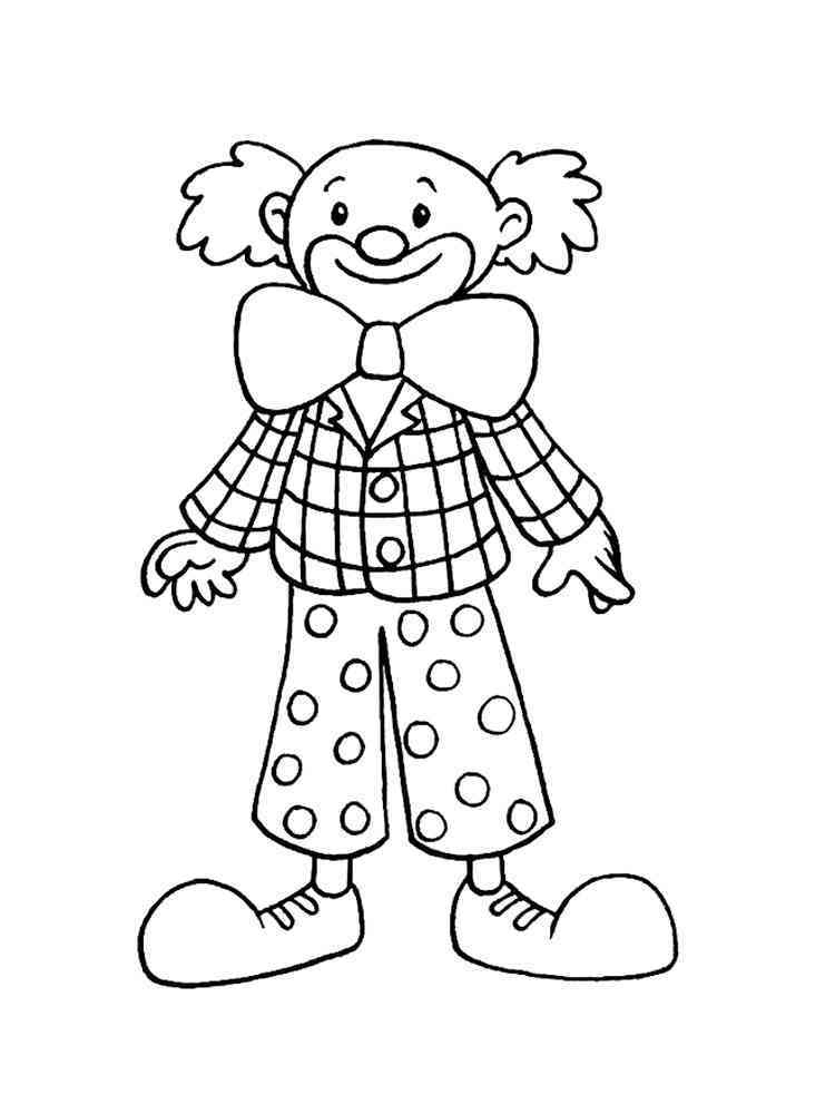 Big Bowtie Clown Coloring