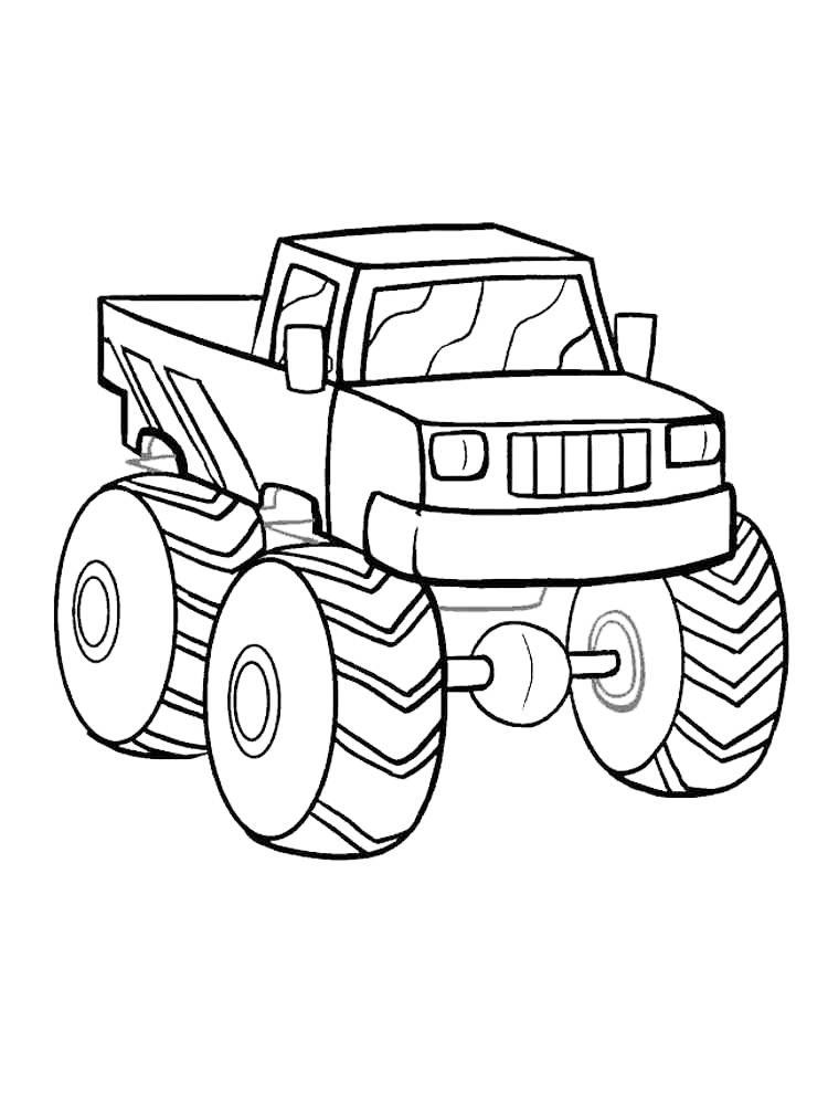 Big Monster Pickup Truck Coloring Page