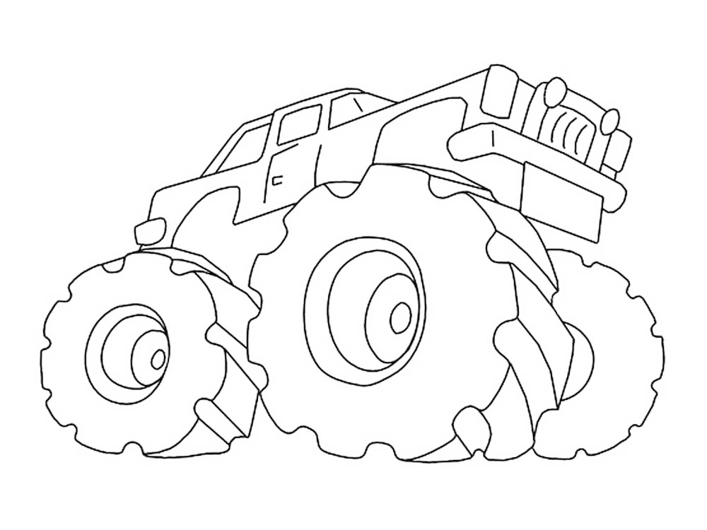 Big Wheel Truck Coloring Page