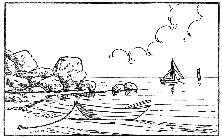 Boats On The Beach Coloring Page