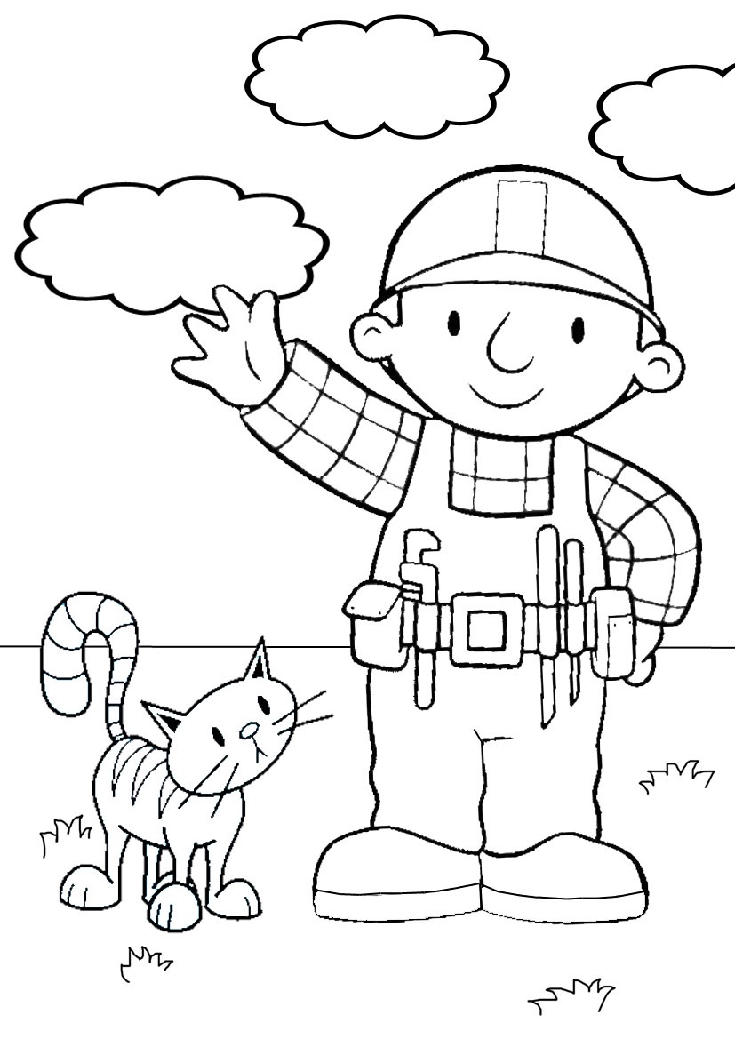 Free Printable Bob The Builder Coloring Pages For Kids