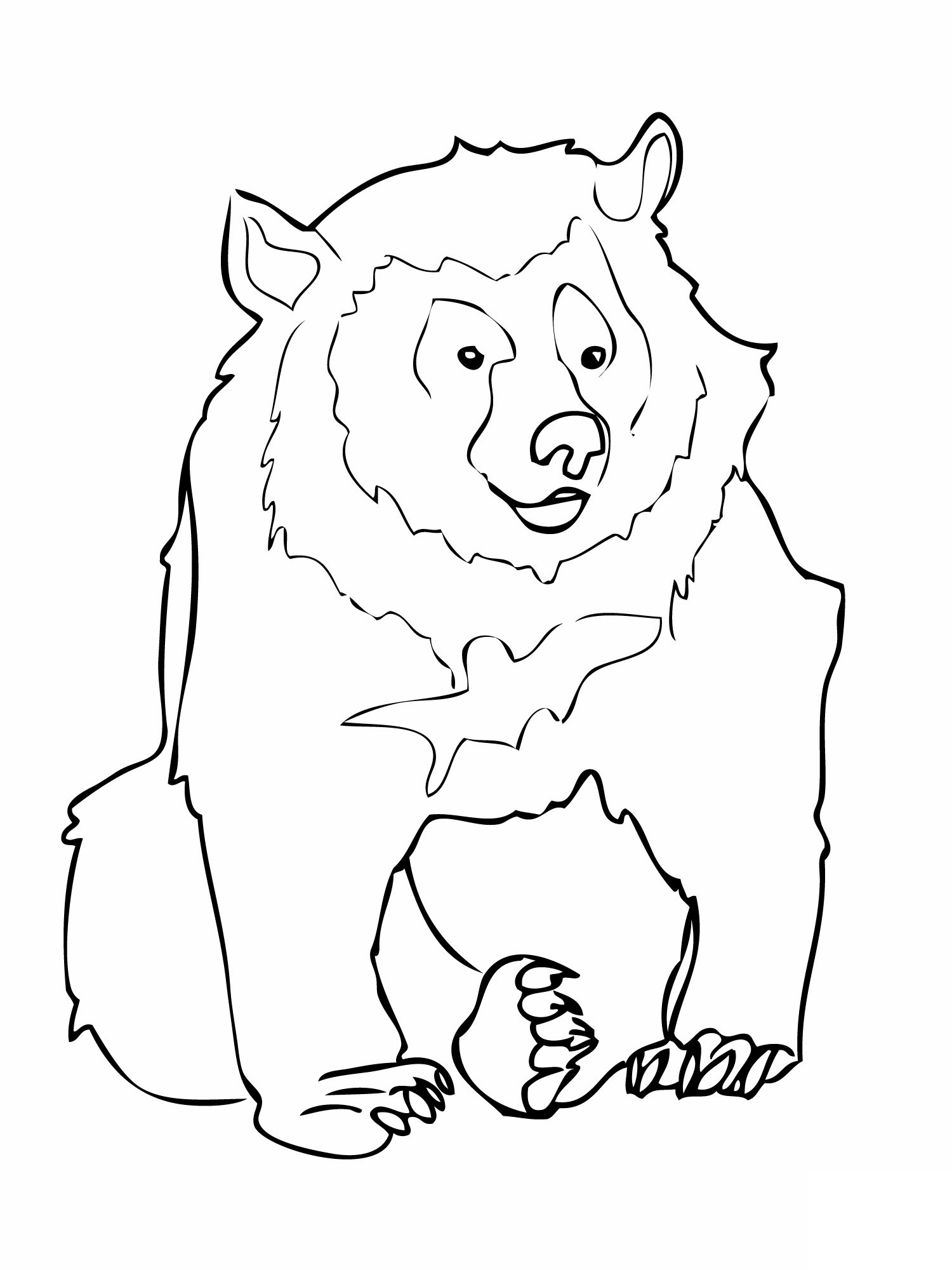 grizzly bear coloring page