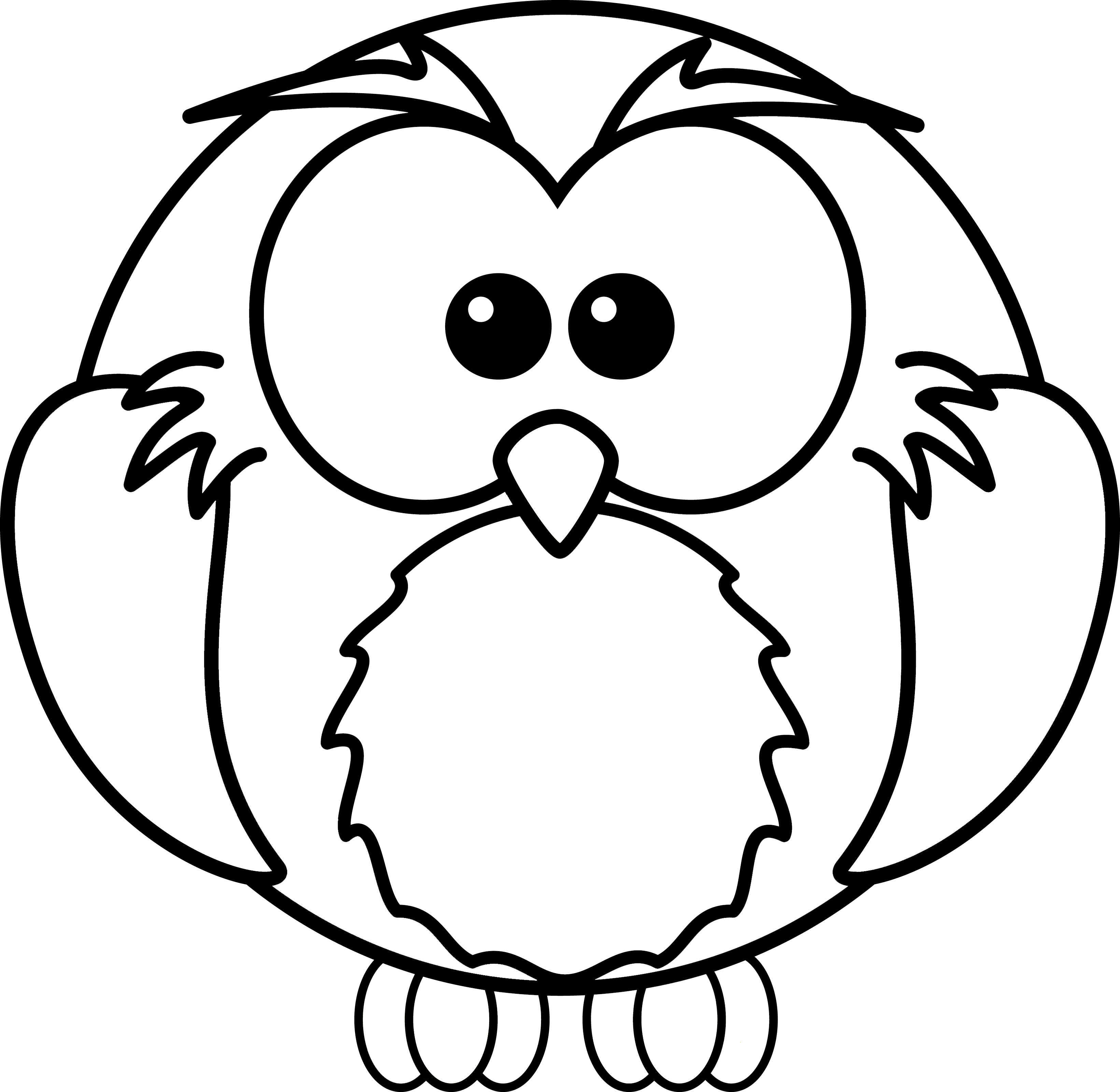 Owl Coloring Pages Free 1