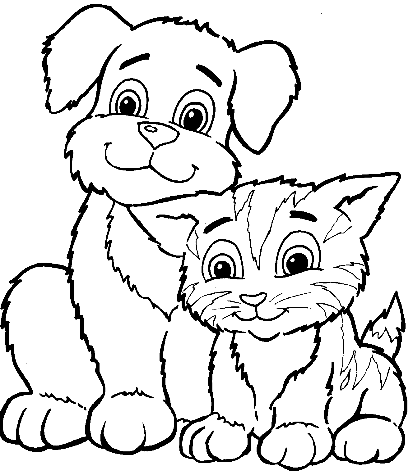 free printable cat coloring pages for kids - cat coloring page free ...