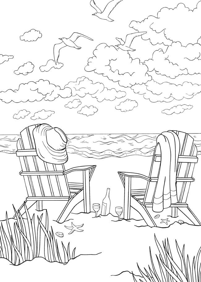 Download Beach Coloring Pages Beach Scenes Activities