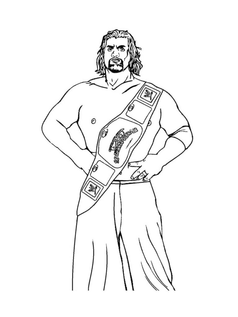 Championship Belt Coloring Page