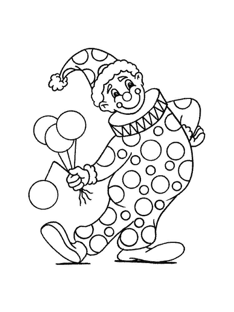 Clown With The Broken Balloon Coloring