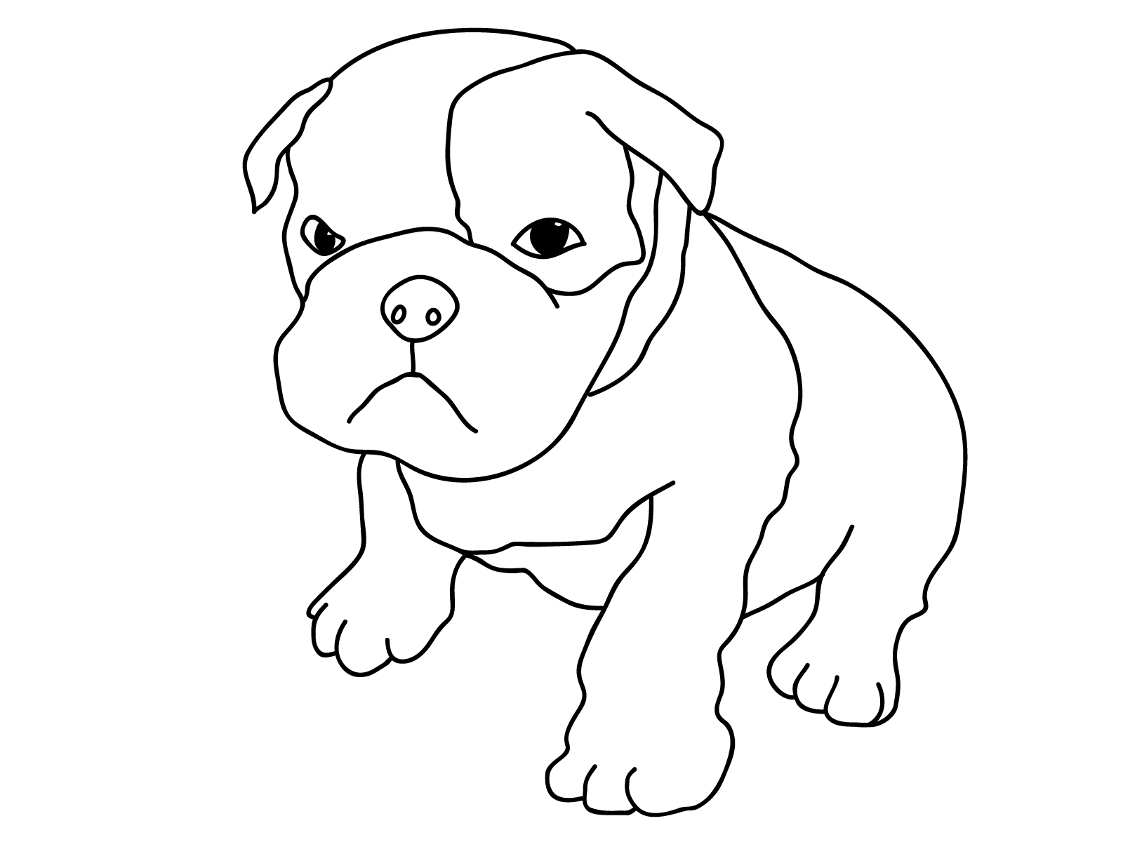 62 Easy Coloring Pages Of Dogs Pictures
