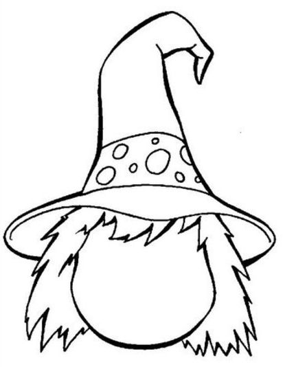 halloween witch face coloring pages