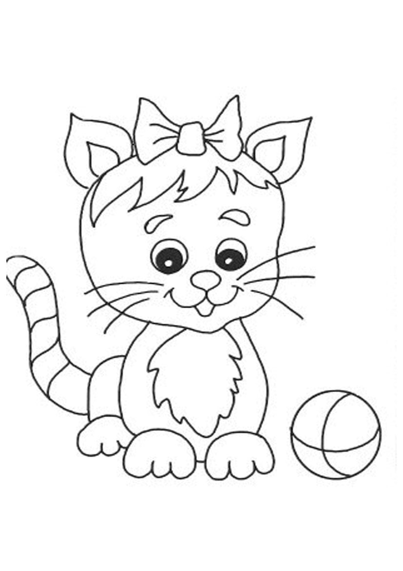 Cat Coloring Sheets To Print 2
