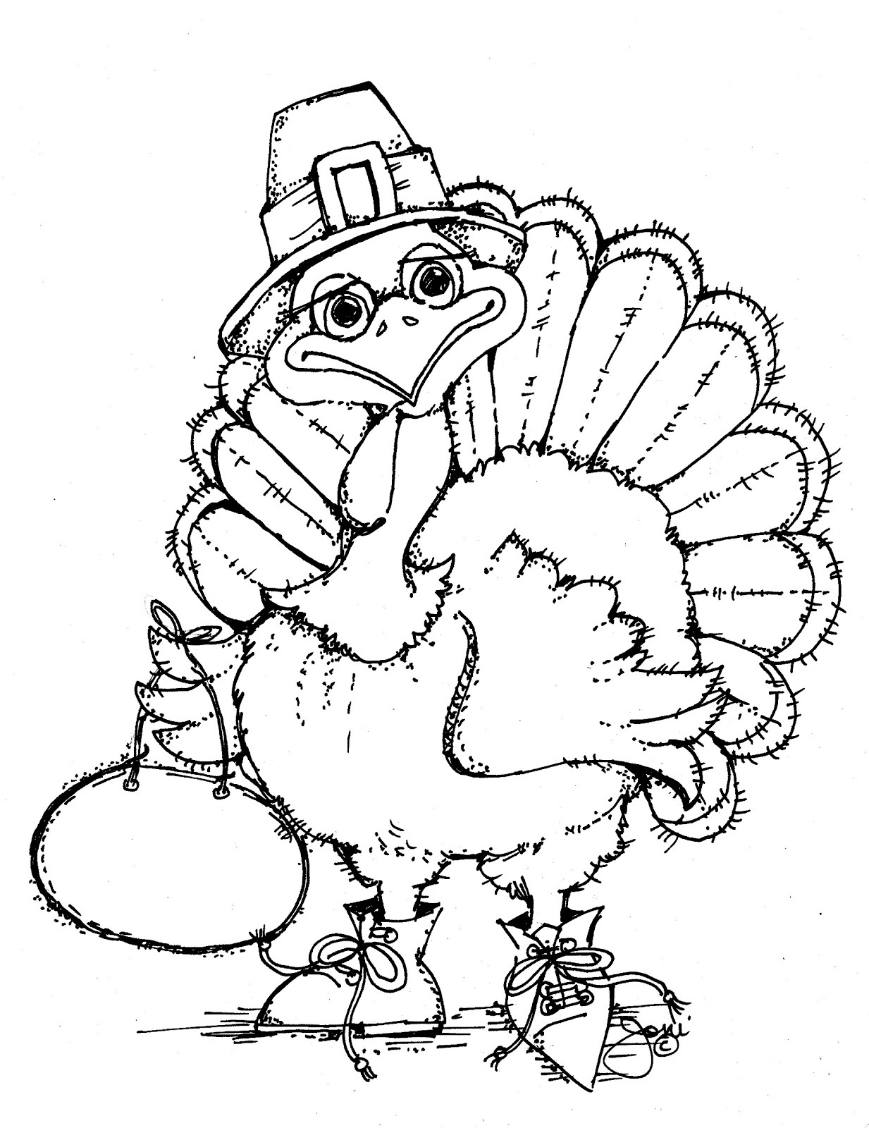 hand turkey coloring pages