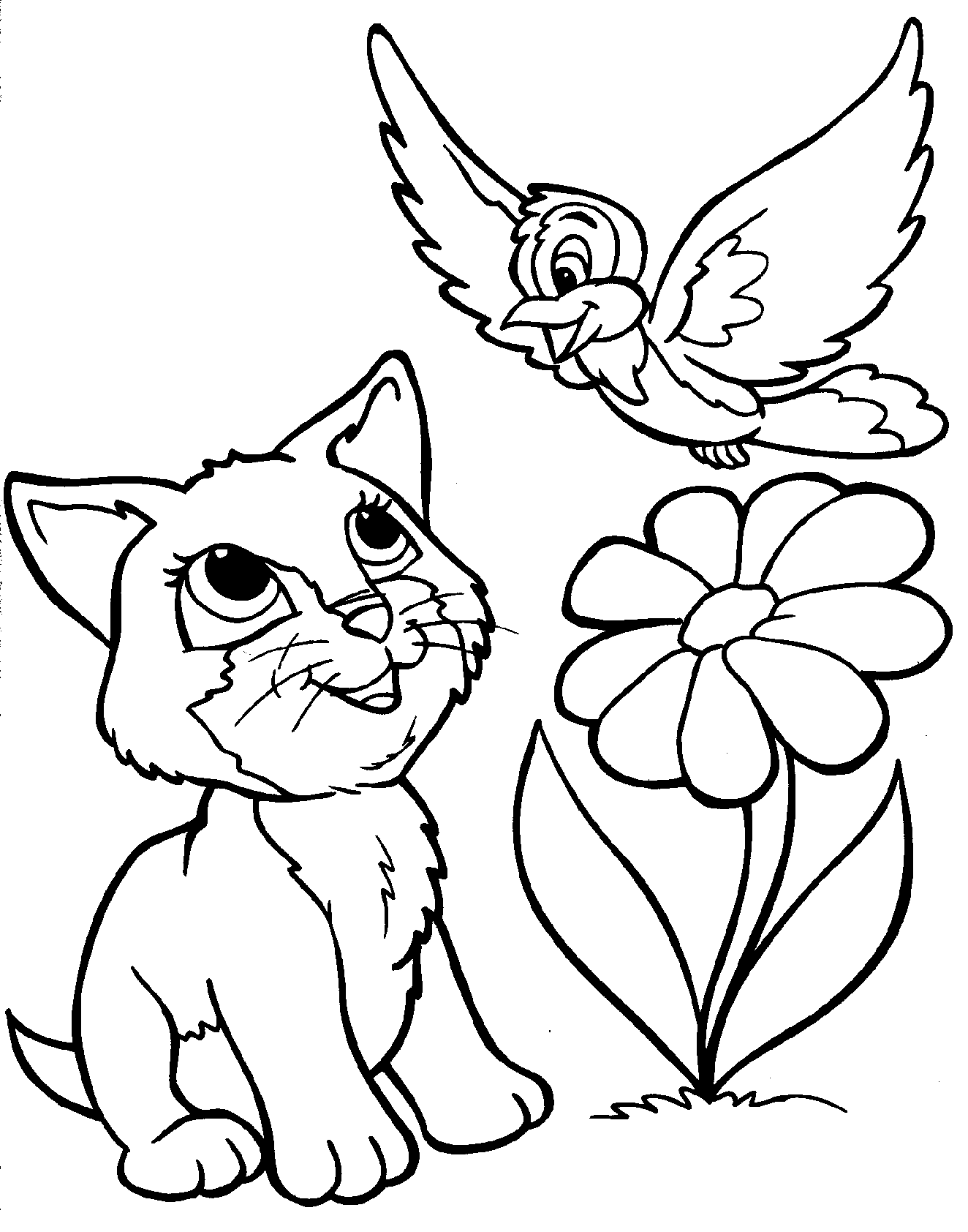 Kitten Printable Coloring Pages 9