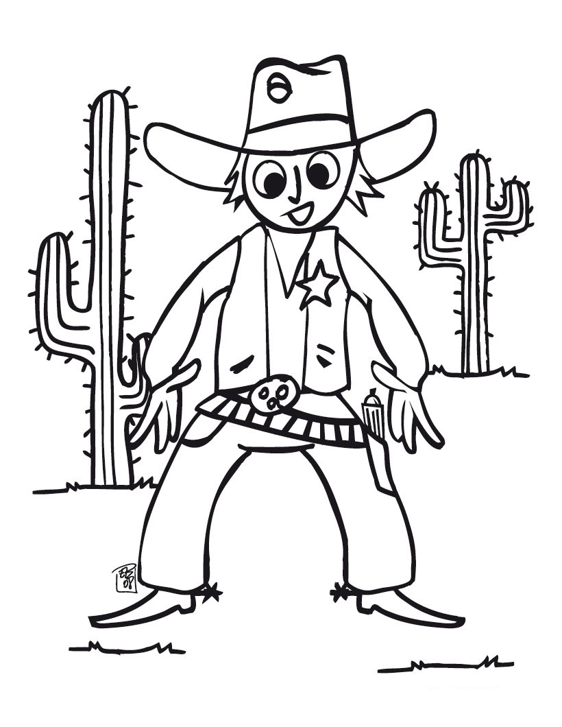  Free Printable Cowboy Coloring Pages For Kids