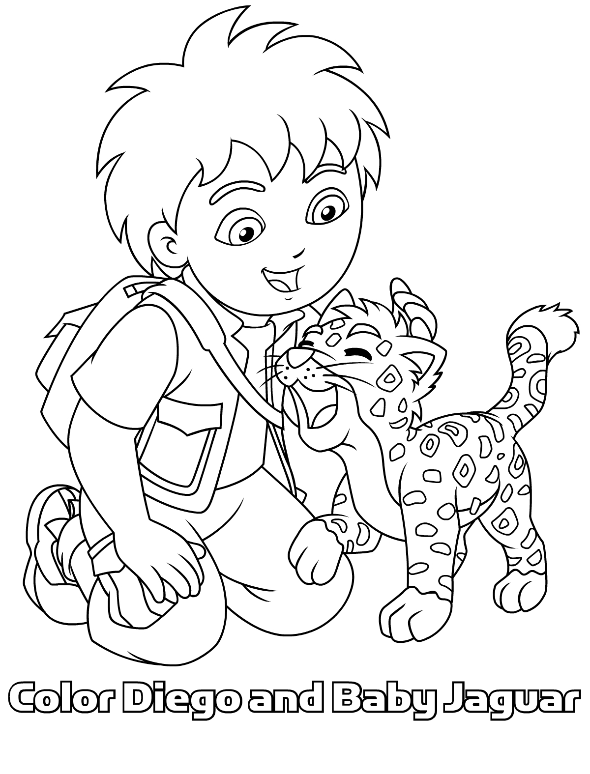 Download Free Printable Diego Coloring Pages For Kids