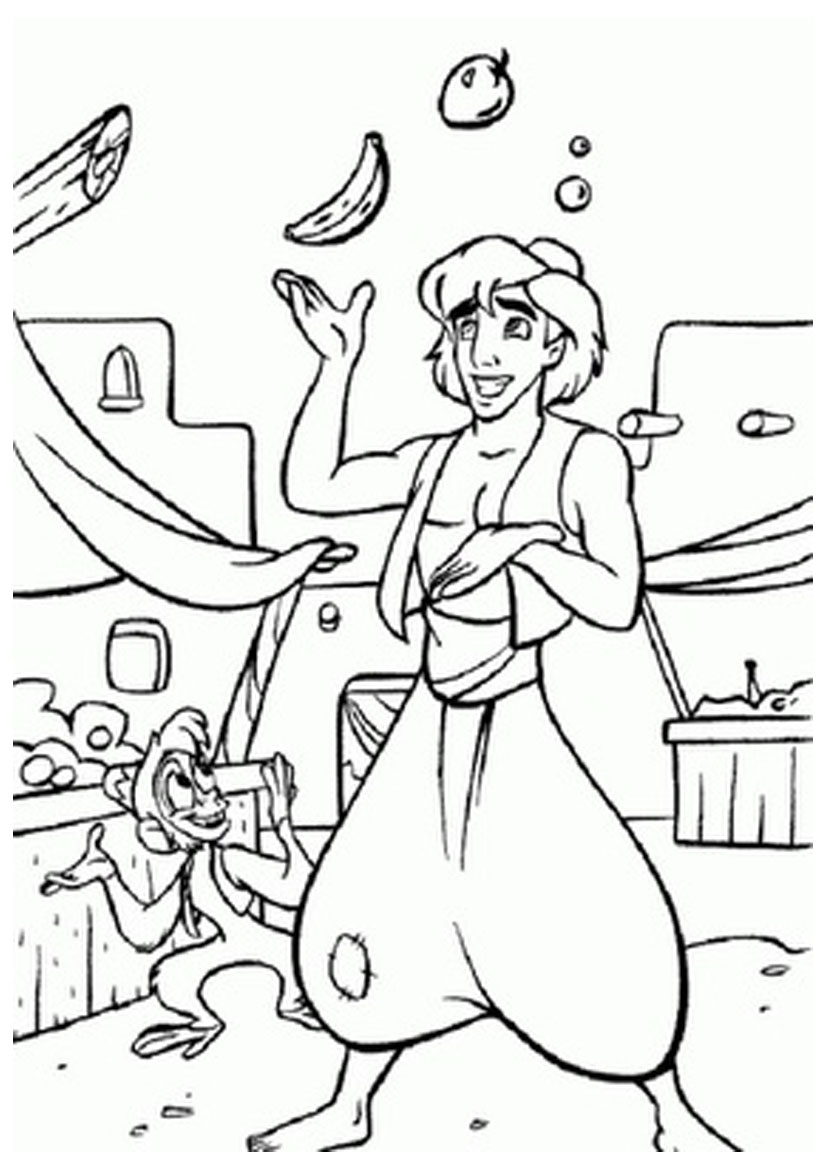 40+ Aladdin Coloring Pages Pictures - coloring pictures & animation images