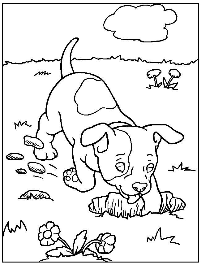 Kids Dog Coloring Pages 9