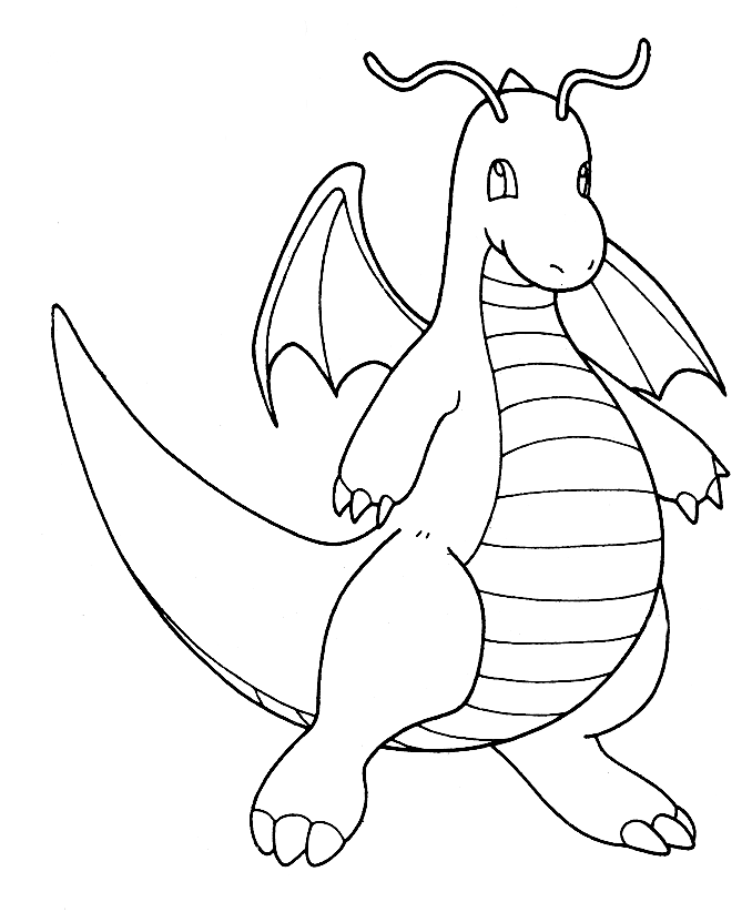 Dragonite Coloring Page