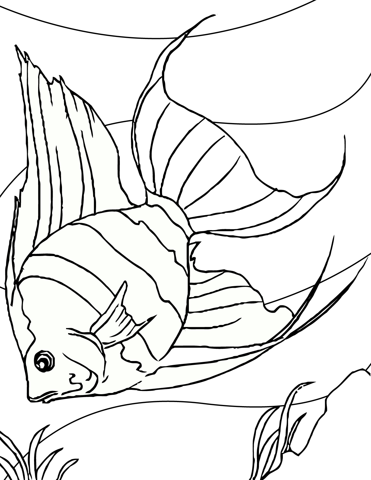 Free Printable Fish Coloring Pages For Kids BEDECOR Free Coloring Picture wallpaper give a chance to color on the wall without getting in trouble! Fill the walls of your home or office with stress-relieving [bedroomdecorz.blogspot.com]