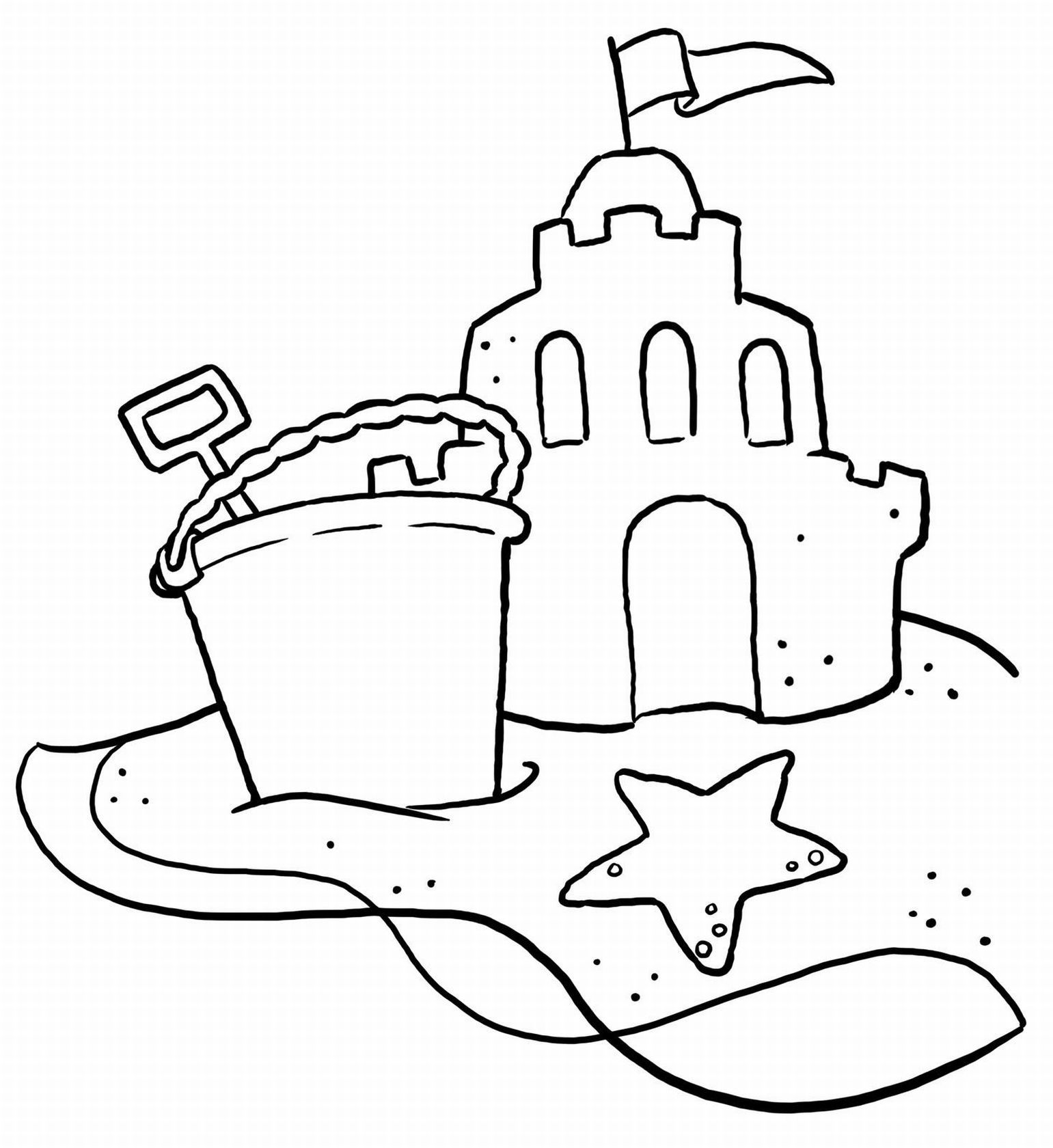 free beach scene coloring pages
