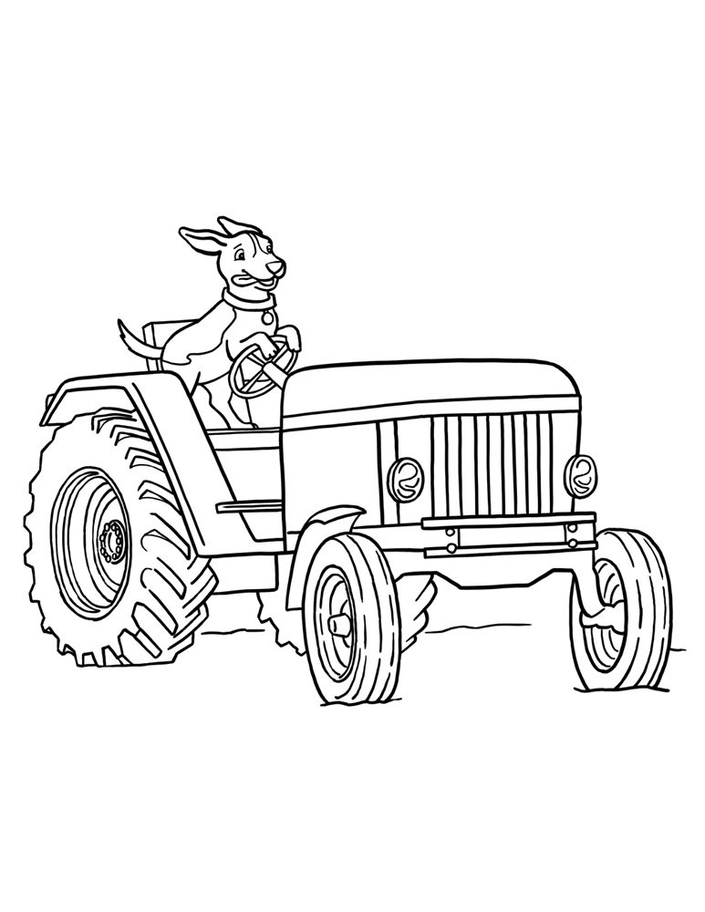 Simple Tractor coloring page  Free Printable Coloring Pages