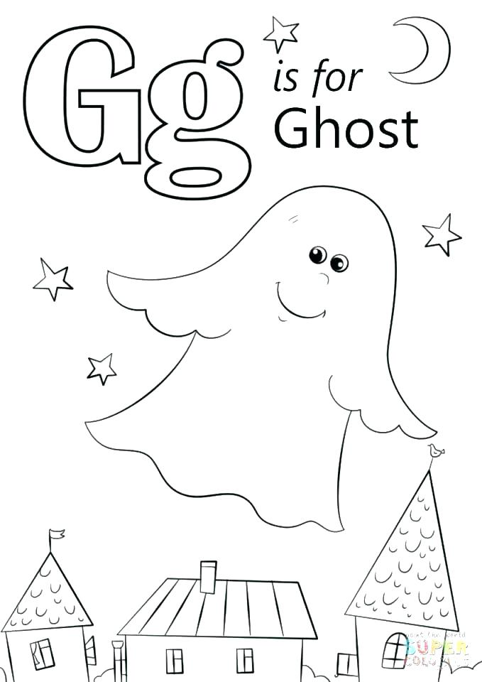 ghost coloring page