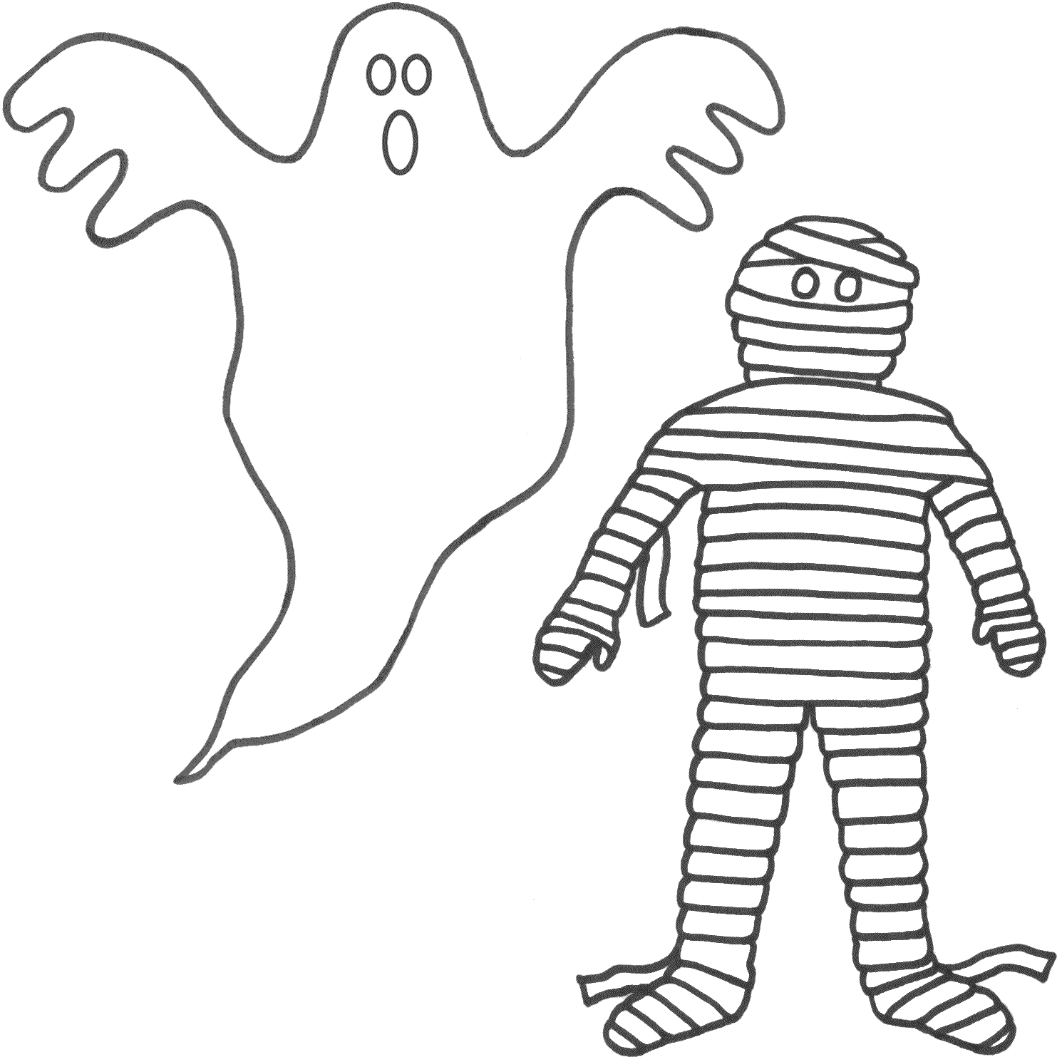 friendly ghost coloring page