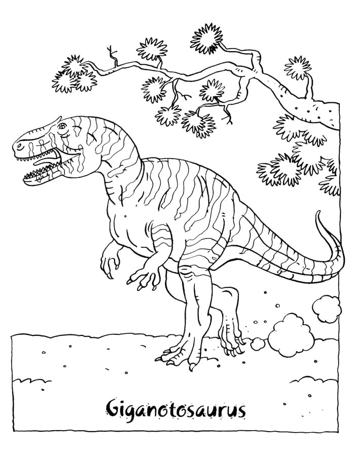 Gigantosaurus Dinaosaur Coloring Page