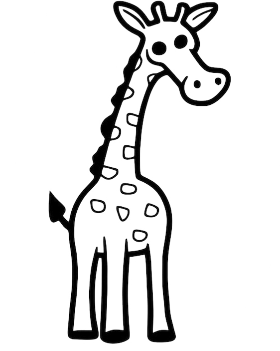 Giraffe Art To Color