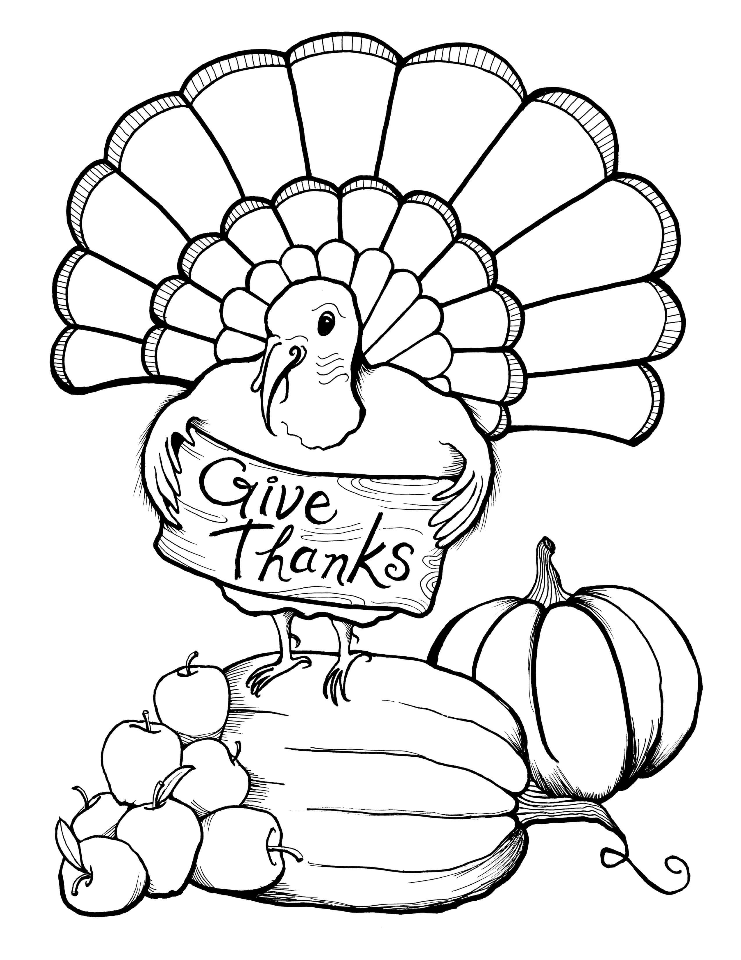 Free Thanksgiving Printable Coloring Sheets