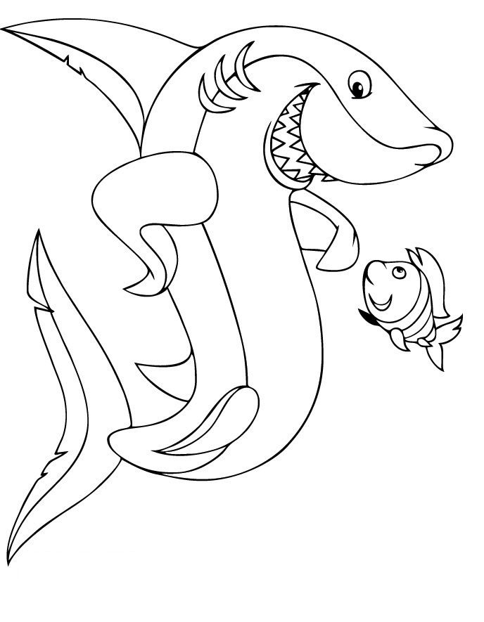 Shark Coloring Pages Free Printable