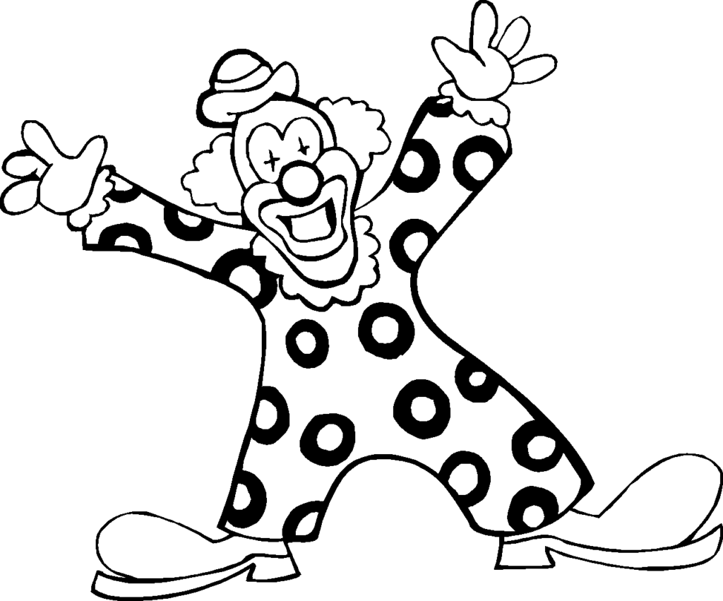 Hey Clown Man Coloring Page