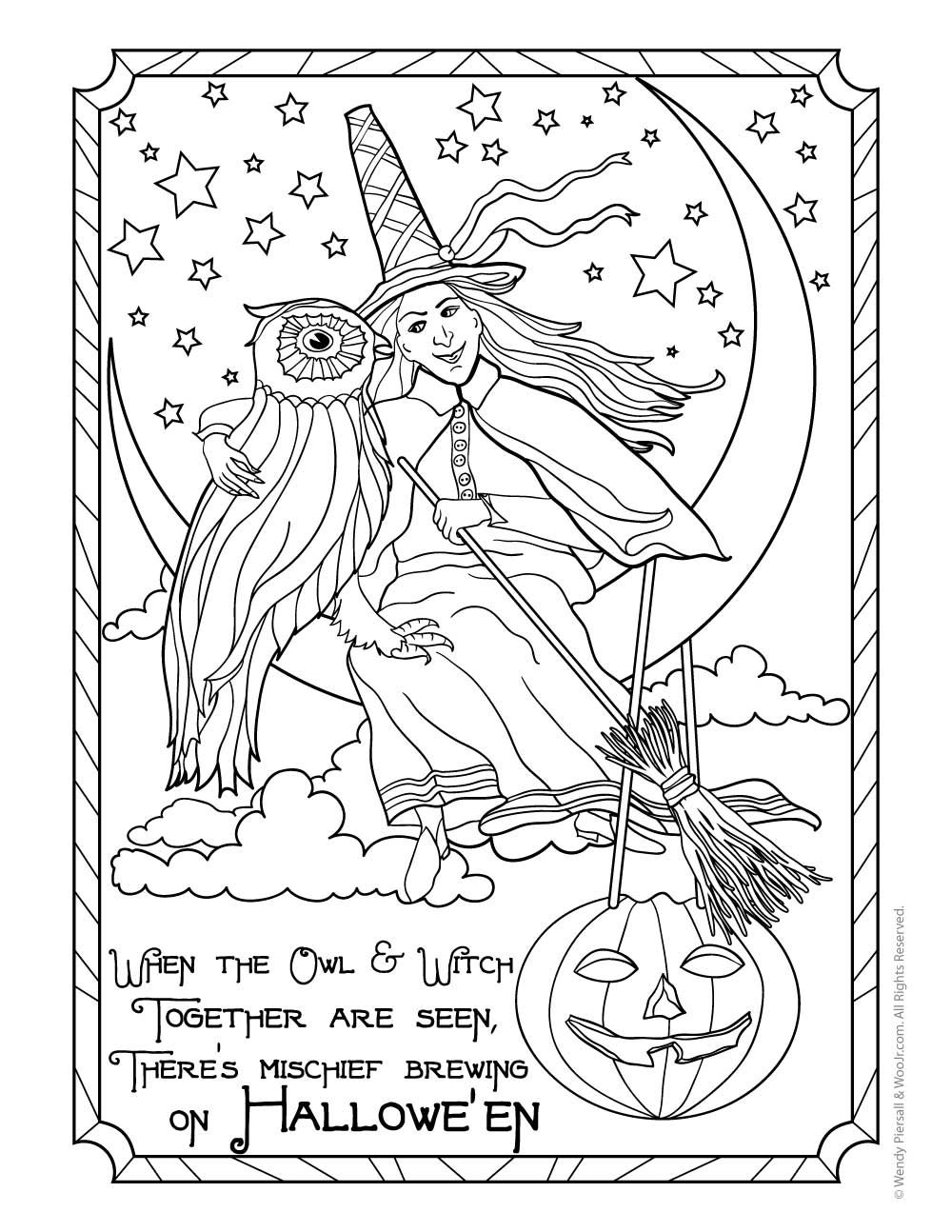Download Free Printable Witch Coloring Pages For Kids