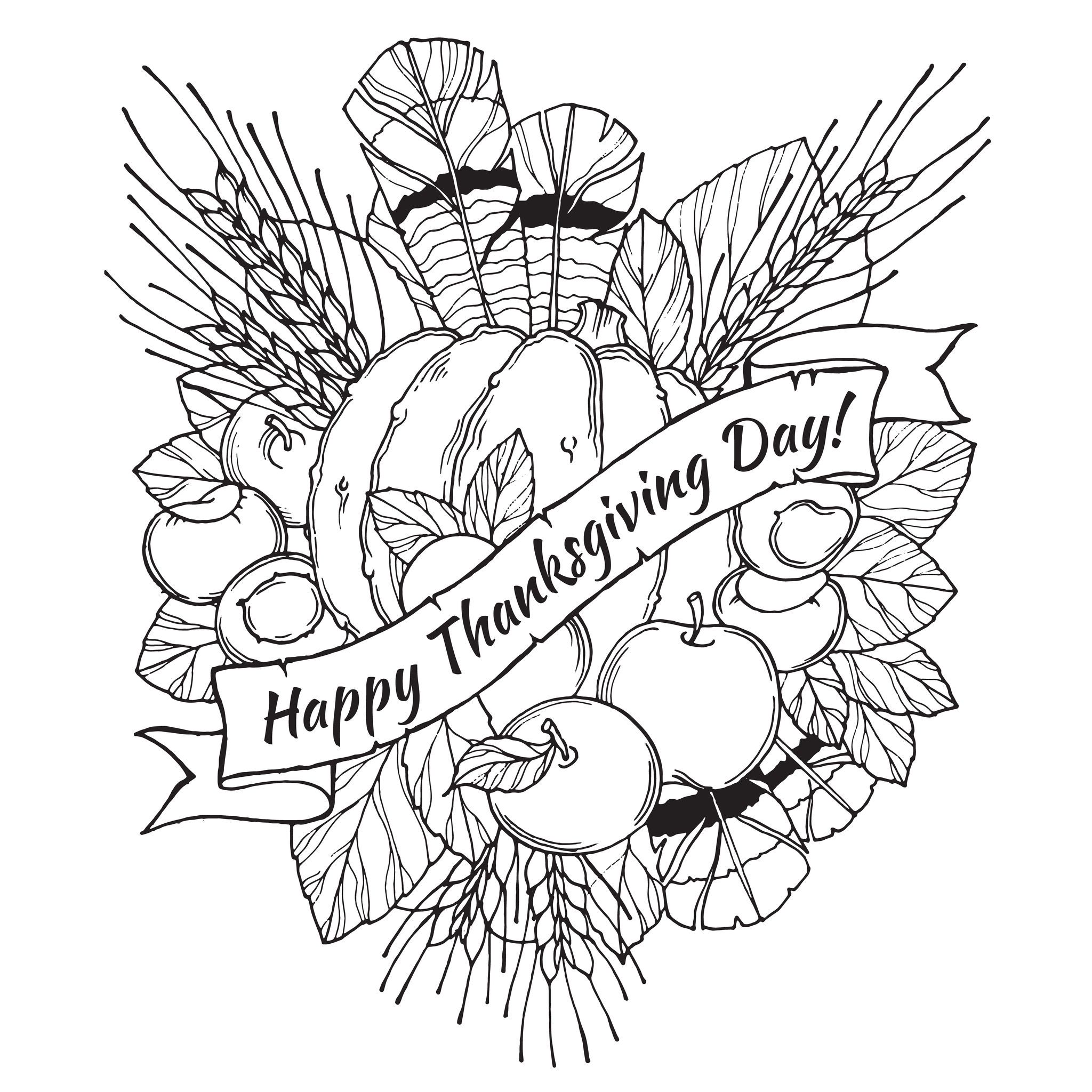 Download Free Printable Thanksgiving Coloring Pages For Kids