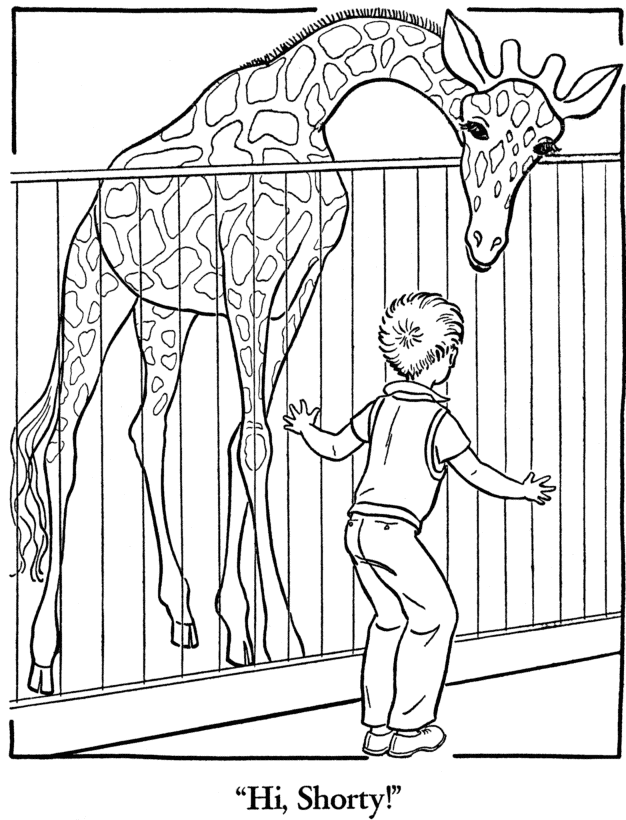 Hi Shorty Giraffe Coloring Page