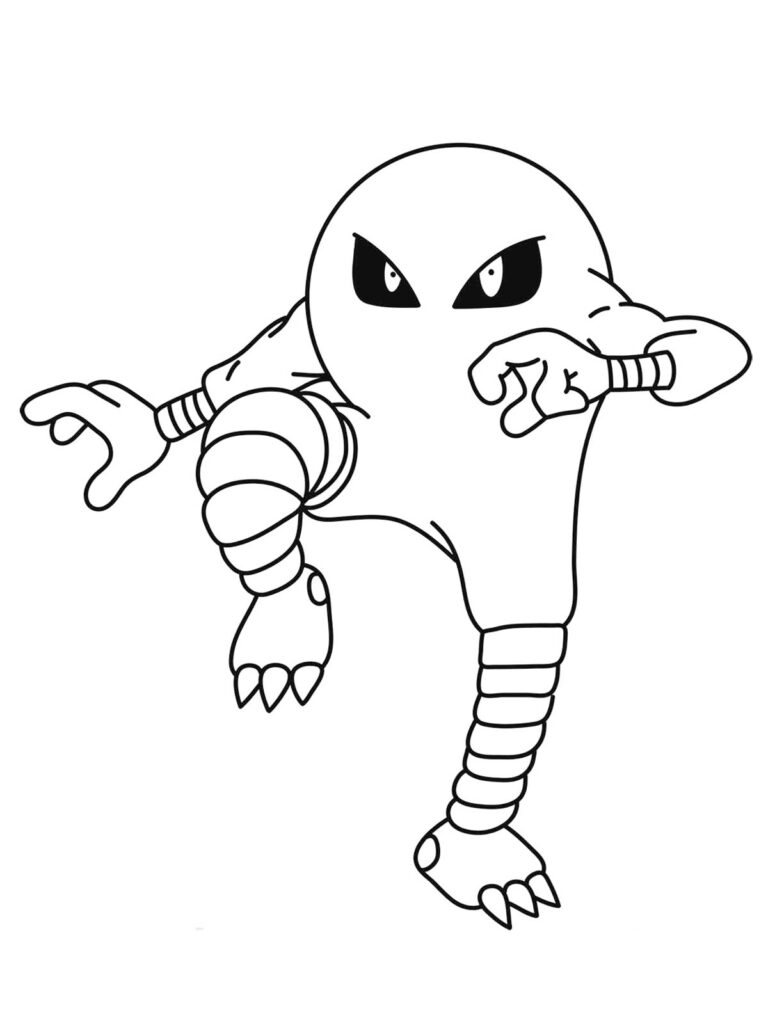 Hitmonlee Coloring Page