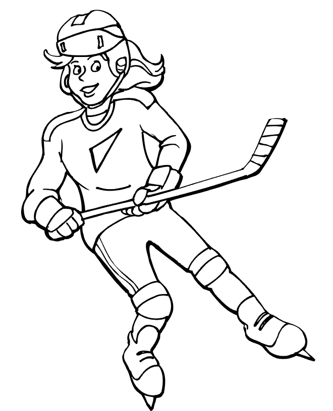 Olympic Hockey Coloring Pages