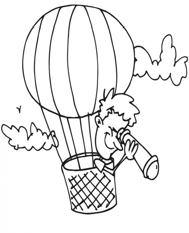 Free Printable Hot Air Balloon Coloring Pages For Kids