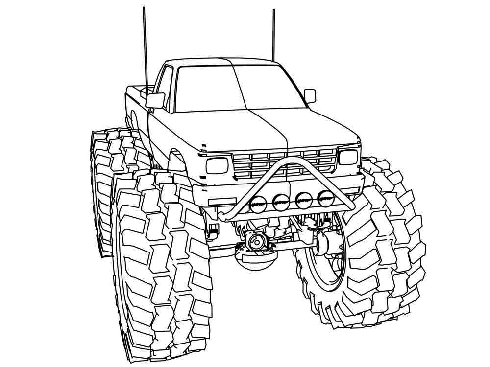 Huge Tread Tires Coloring Page